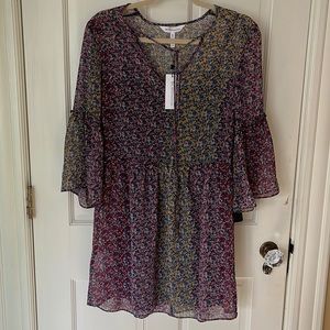 NET BCBGeneration floral dress XS